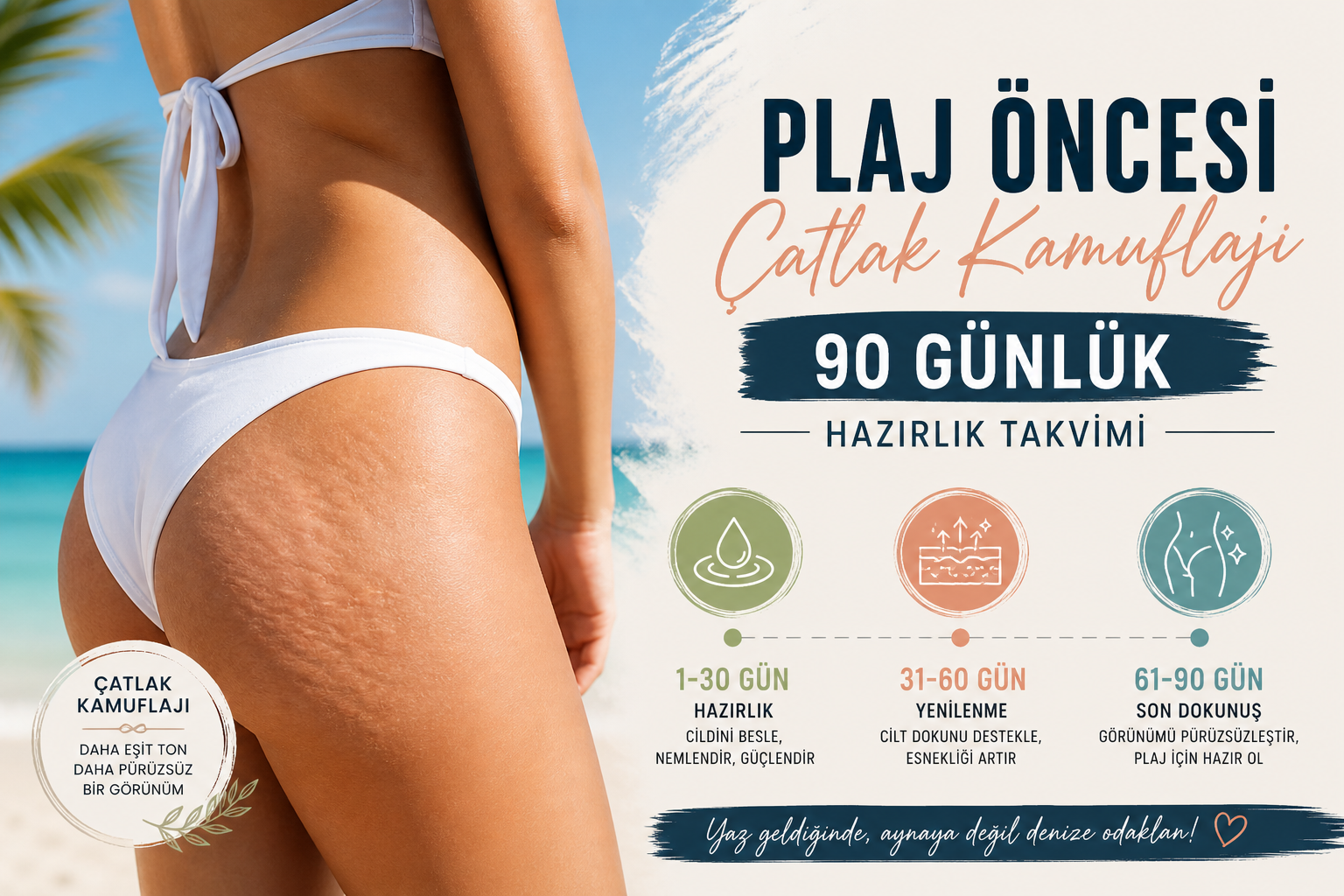 Plaj Öncesi Çatlak Kamuflajı: 90 Günlük Hazırlık Takvimi