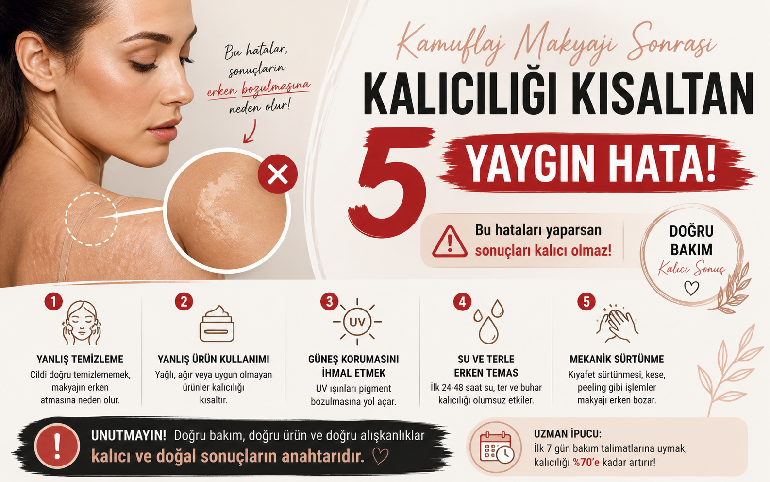 Kamuflaj Makyajı Sonrası Kalıcılığı Kısaltan 5 Yaygın Hata